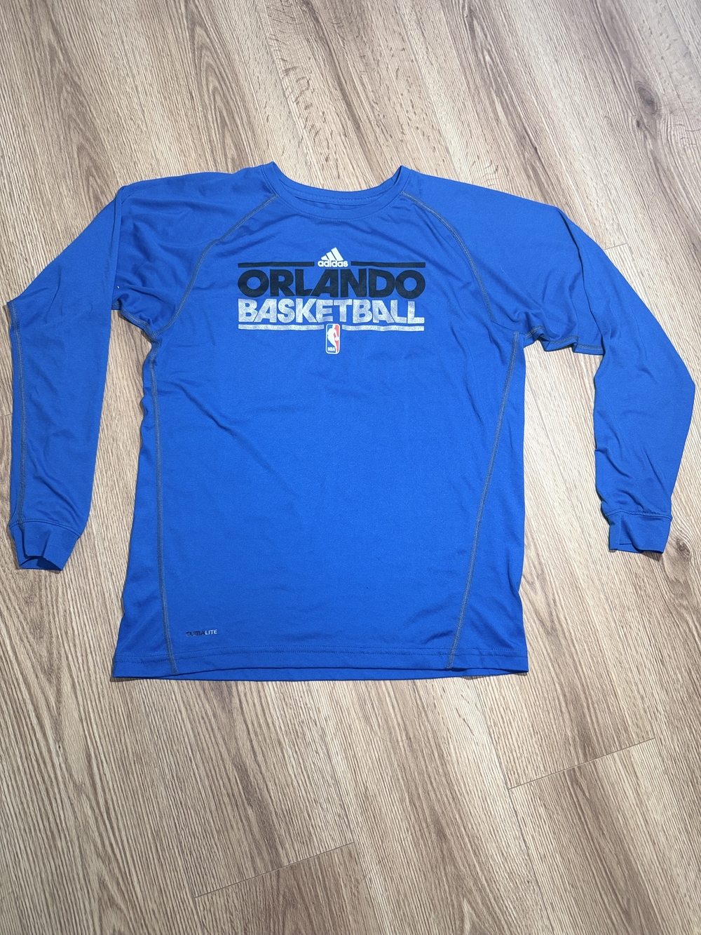 adidas Royal Blue Orlando Basketball Long Sleeve Tee